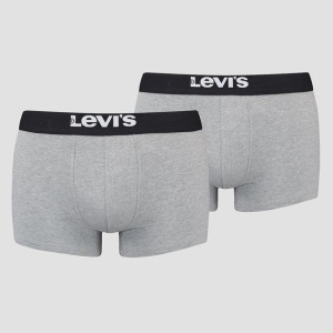 Zestaw majtek męskich typu bokserki 2 szt Levi's Solid Basic Trunk Organic Co 2P 7012228440030 S Szary (8720245438346). Majtki męskie