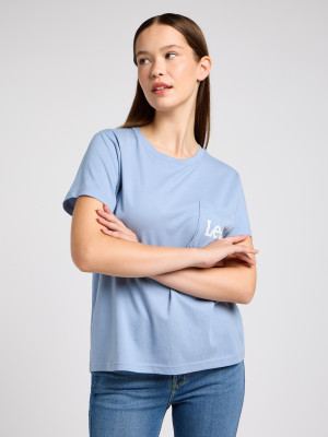 Koszulka damska bawełniana Lee 112350254 S Niebieska (5401019826561). T-shirty damskie