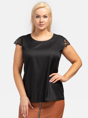 Bluzka damska Karko BA247 46-48 Czarna (5903676136705). Bluzki damskie