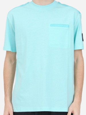 Koszulka męska bawełniana Calvin Klein Jeans J30J325215-CCP XL Błękitna (8720109363609). T-shirty męskie