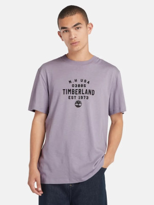 T-shirt męski bawełniany Timberland TB0A5UF7 M Fioletowy (194903902452). T-shirty męskie