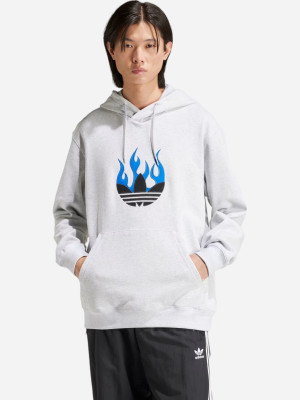 Bluza męska z kapturem oversize adidas Flames Logo IS2947 XL Szara (4066757219276). Bluzy z kapturem męskie