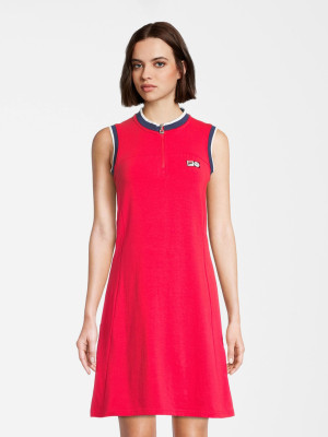 Sukienka trapezowa damska mini Fila FAW0466-30002 S Czerwona (4064556400727). Sukienki damskie