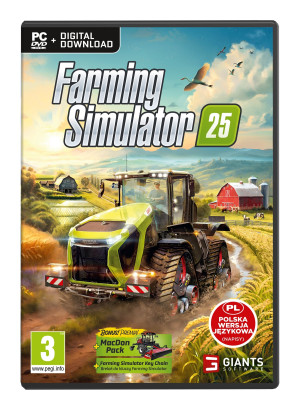 Gra PC Farming Simulator 25 (DVD + klucz elektroniczny) (4064635101002). Gry