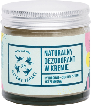 Dezodorant w kremie Mydlarnia Cztery Szpaki Cytrusowo-Ziołowy Naturalny 60 ml (5906660352327). Dezodoranty i antyperspiranty