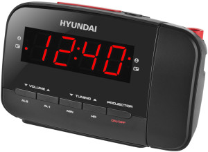 Radiobudzik Hyundai RAC 481 PLLBR Czarny/czerwony (HY-RAC481PLLBR). Wieże stereo