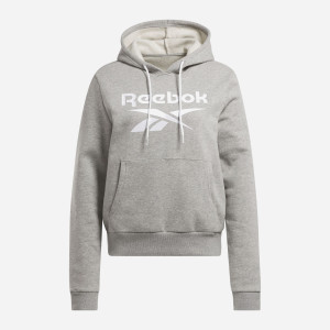 Bluza z kapturem damska ocieplana Reebok Identity Big Logo Fleece Hoodie 100071917 XS Szara (4066764813061). Bluzy z kapturem damskie