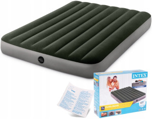 Łóżko dmuchane welurowe Intex Prestige Downy Bed 137x191x25 cm Green 64108 (6941057418391). Meble dmuchane i dmuchane zabawki do wody