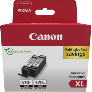 Zestaw tuszy Canon PGI 570 XL PGBK 2-pack Black (0318C010). Tusze do drukarek