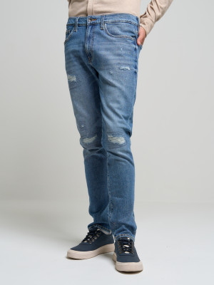 Jeansy slim fit męskie Big Star Terry Carrot-265 W30L32 Błękitne (5900714548261). Jeansy męskie