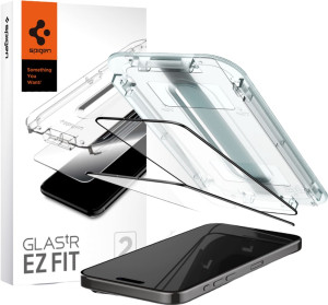Szkło hartowane Spigen Glas.tR EZ Fit Full Cover do Apple iPhone 15 Pro 2 szt. Black (8809896752152). Szkła hartowane