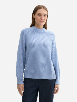 Sweter damski Tom Tailor 1042957 XL Błekitny (4068127257185). Swetry damskie