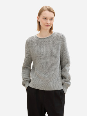 Sweter damski Tom Tailor 1043309 S Szary (4067672993098). Swetry damskie