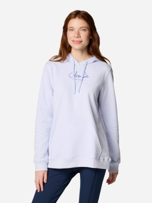 Bluza damska z kapturem długa Columbia Trek Graphic Treatment Hoodie 2051611581 XS Fioletowa (195981031218). Bluzy z kapturem damskie