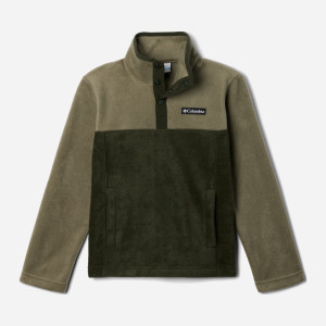 Bluza chłopięca nierozpinana bez kaptura Columbia Steens Mtn II 1/4 Snap Fleece Pull-Over 2087881366 128-134 cm Oliwkowa (195981090161). Bluzy rozpinane chłopięce