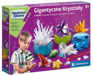 Zestaw naukowy Clementoni Gigantyczne kryształy (8005125501069). Zestawy do eksperymentów dla dzieci