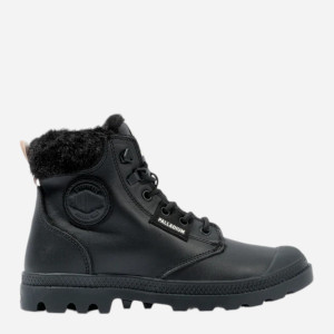 Zimowe trzewiki damskie skórzane Palladium Pampa Hi Snow Warm 94380-008-M 37 (4UK) 23 cm Czarne (196660583332). Buty za kostkę damskie