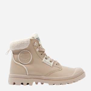 Zimowe trzewiki damskie skórzane Palladium Pampa Hi Snow Warm 94380-235-M 41 (7UK) 26 cm Beżowe (196660583639). Buty za kostkę damskie