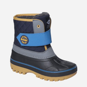 Śniegowce chłopięce ocieplane Lee Cooper LCJ-24-44-2859K 29 Granatowe (5904292150434). Kozaki i śniegowce chłopięce