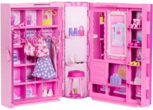 Szafa marzeń lalki Barbie z ubraniami Garderoba 3.0 + akcesoria HXD59 (0194735227402). Akcesoria dla lalek
