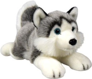 Maskotka Dubi Husky w pozycji leżącej 34 cm (5906655048853). Maskotki