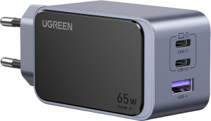 Ładowarka sieciowaUgreen X553 Nexode S USB-A+2xUSB-C 65W GaN Tech Fast Charger Space Gray (6941876230426). Ładowarki do telefonów