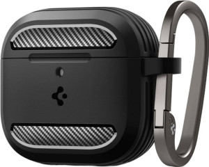 Etui Spigen Rugged Armor do Apple AirPods 4 Matte Black (8809971234788). Akcesoria do słuchawek