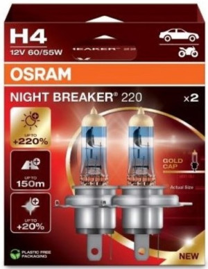 Lampy samochodowe OSRAM Night Breaker 220 H4 2 szt. (4062172399555). Lampy samochodowe