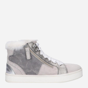 Zimowe sneakersy damskie ocieplane z futerkiem Geox D26FFC0BS22-C0358 40 Szare (8050036771575). Tenisówki i trampki damskie