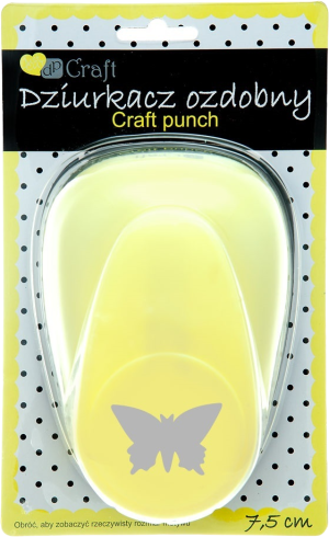 Dziurkacz ozdobny DpCraft Motyl 7.5 cm Żółty (5907589905632). Scrapbooking i cardmaking