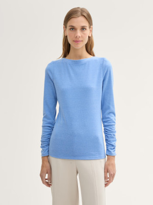 Longsleeve damski Tom Tailor 1033642 S Błekitny (4068127450487). Koszulki longsleeve damskie