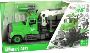 Ciężarówka do przewozu drewna do skręcania LEAN Toys z akcesoriami (5905679074558). Autka i pojazdy zabawkowe