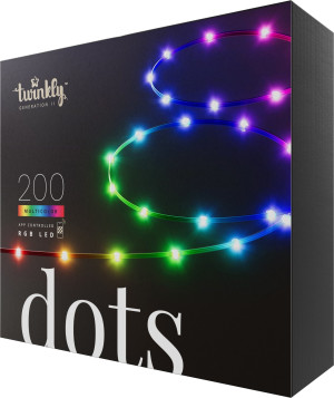 Girlanda LED Smart Twinkly Dots Lights RGB 200 IP44 10 m kabel USB-C Przezroczysty (TWD200STP-TEU). Lampki LED