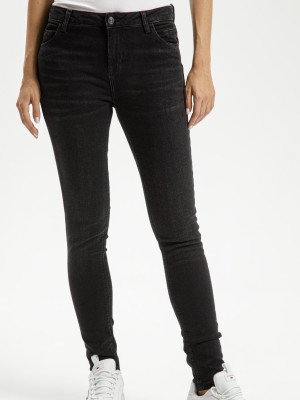 Jeansy skinny damskie Cross Jeans P 419-032 28/30 Czarne (8697319377989). Jeansy damskie
