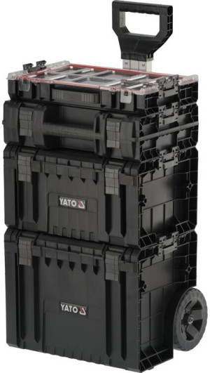 Skrzynie składane na narzędzia YATO 4 szt. 770x450x380 mm na kółkach do modułu 35B23B41G28W S12 (YT-09174). Torby monterskie i skrzynki narzędziowe