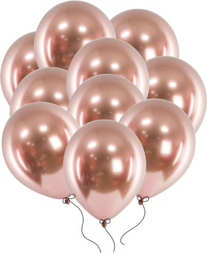 Balony PartyDeco Glossy 30 cm 50 szt Różowe złoto (5900779109971). Balony