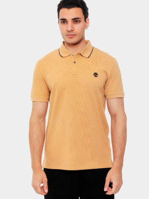 Koszulka polo męska Timberland TB0A26NF-EH31 XL Jasnobrązowa (194902913626). Koszulki polo męskie