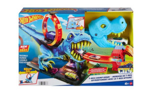 Zestaw Hot Wheels Polowanie na T-Rexa (HKX42). Tory samochodowe dla dzieci