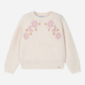 Sweter dziecięcy dla dziewczynki ciepły Mayoral 4.354-83 92 cm Beżowy (8445865455275). Swetry dziewczęce