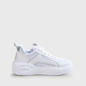 Sneakersy damskie na wysokiej platformie Buffalo Calzature 1630460 39 Biały/Srebrny (4061516301506). Buty sportowe damskie