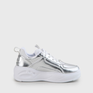 Sneakersy damskie na wysokiej platformie Buffalo Calzature 1630461 39 Srebrne (4061516301742). Buty sportowe damskie