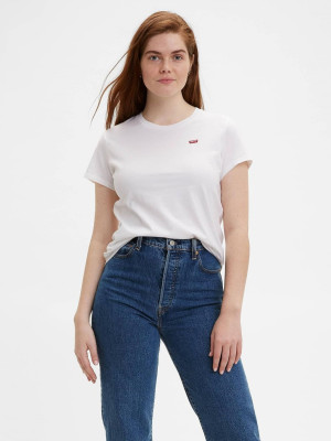 Koszulka damska bawełniana Levi's The Perfect 39185-0006 L Biała (5400599006561). T-shirty damskie