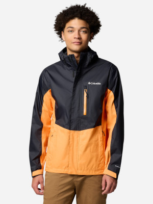 Kurtka wiatrówka męska sportowa Columbia Pouring Adventure III Jacket 2117171012 L Czarny/Pomarańczowy (195982213729). Kurtki wiatrówki męskie