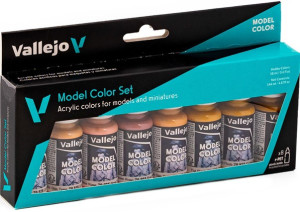 Zestaw farb akrylowych Vallejo Model Color 70.124 Face & Skin Tones 8 x 18 ml (8429551701242). Farby do aerografów