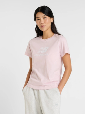 T-shirt damski bawełniany długi New Balance Sport Essentials Jersey Logo WT41502 XS Jasnoróżowy (197967348112). T-shirty damskie