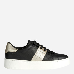 Sneakersy damskie do kostki Geox D35QXB085Y2-C0495 40 26 cm Czarny/Złoty (8056206039599). Tenisówki i trampki damskie