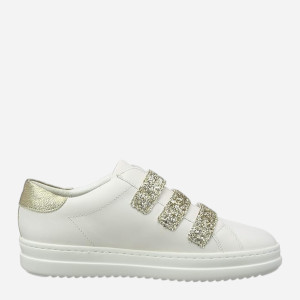 Sneakersy damskie do kostki Geox D15FEC085EW-C0451 40 26 cm Biały/Złoty (8050036012074). Tenisówki i trampki damskie