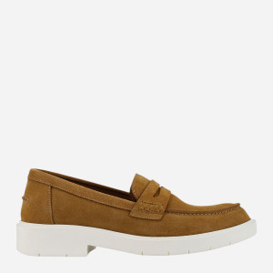 Loafersy damskie zamszowe Geox D25QRD00022-C6001 37 24 cm Brązowe (8050036938992). Loafersy damskie