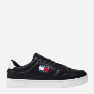 Sneakersy męskie skórzane Tommy Jeans EM0EM01574-BDS 40 Czarne (8720638211211). Buty sportowe męskie