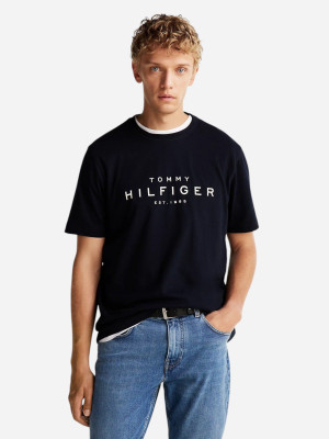 Koszulka męska bawełniana Tommy Hilfiger MW0MW37448-DW5 M Ciemnogranatowa (8720638294993). T-shirty męskie